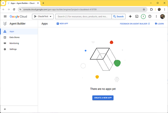 Google 的 AI 代理构建器示例。